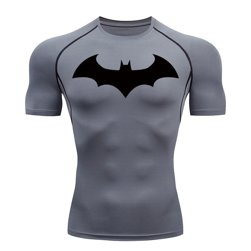 Bat Compression Shirts for Men Short Sleeve