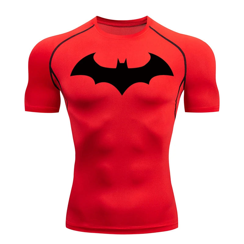 Bat Compression Shirts for Men Short Sleeve