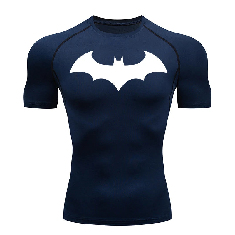 Bat Compression Shirts for Men Short Sleeve