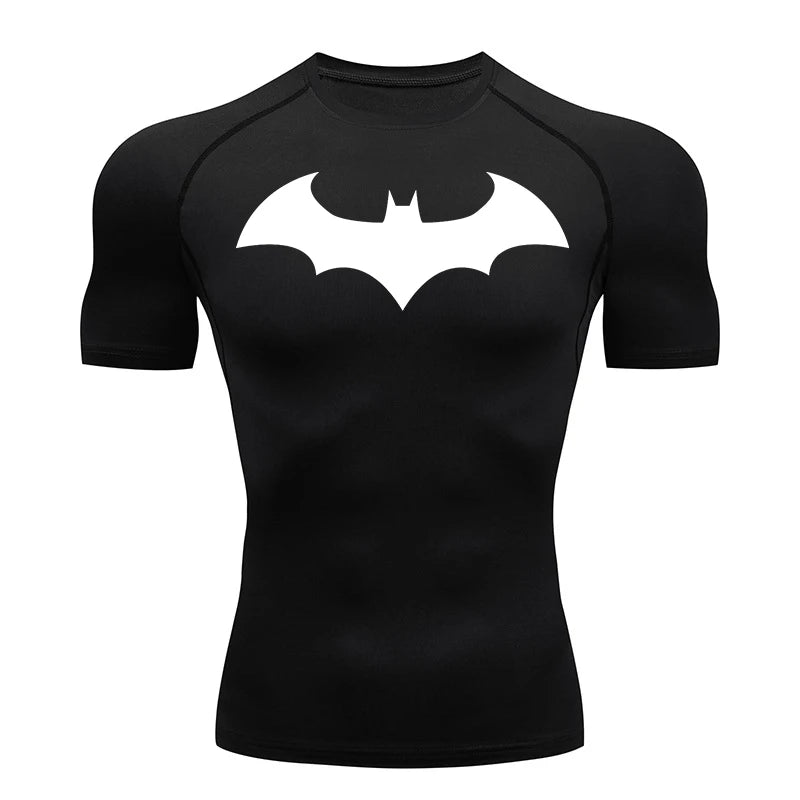 Bat Compression Shirts for Men Short Sleeve