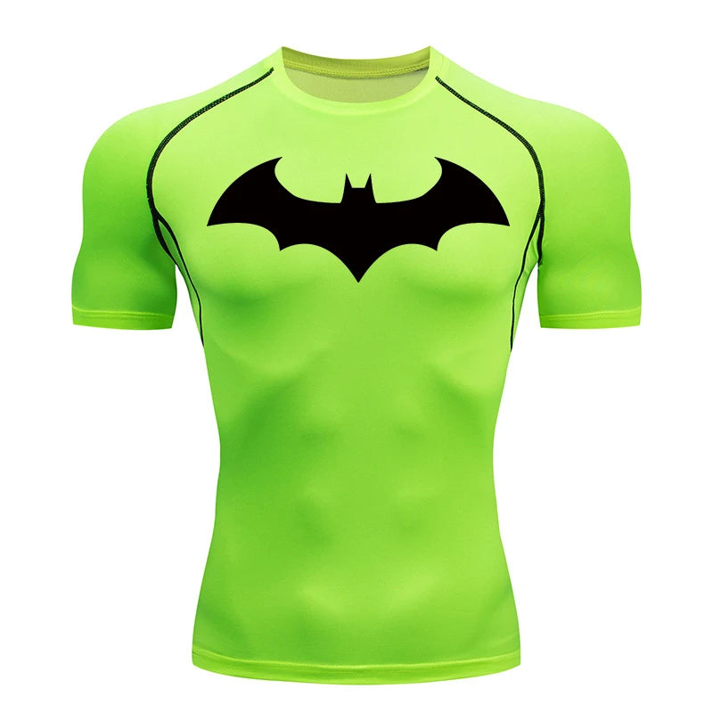 Bat Compression Shirts for Men Short Sleeve