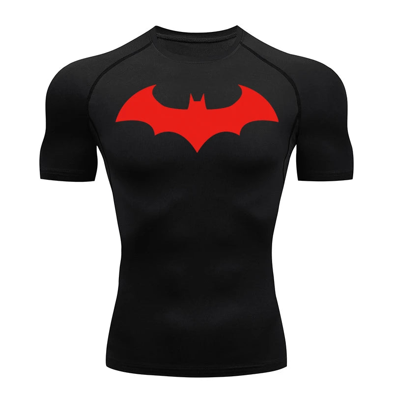 Bat Compression Shirts for Men Short Sleeve