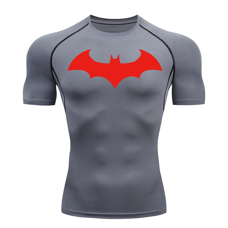 Bat Compression Shirts for Men Short Sleeve