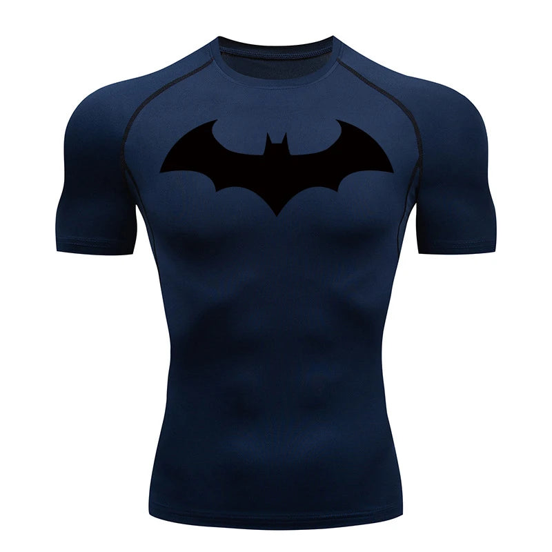 Bat Compression Shirts for Men Short Sleeve