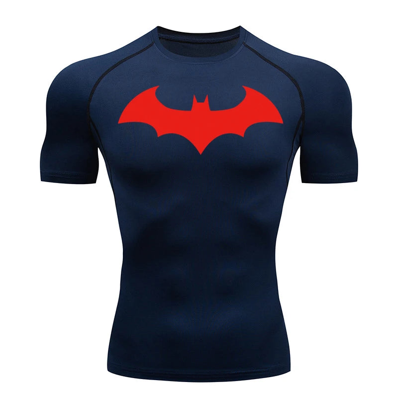 Bat Compression Shirts for Men Short Sleeve